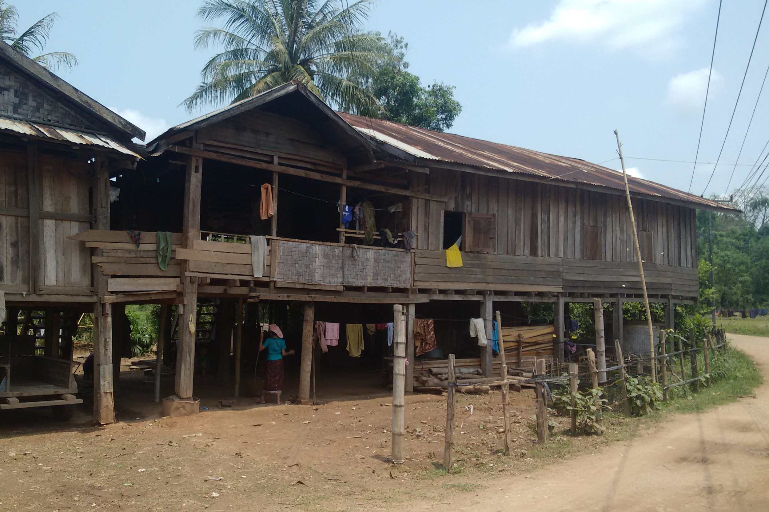 Typical wooden house in the nearby villages