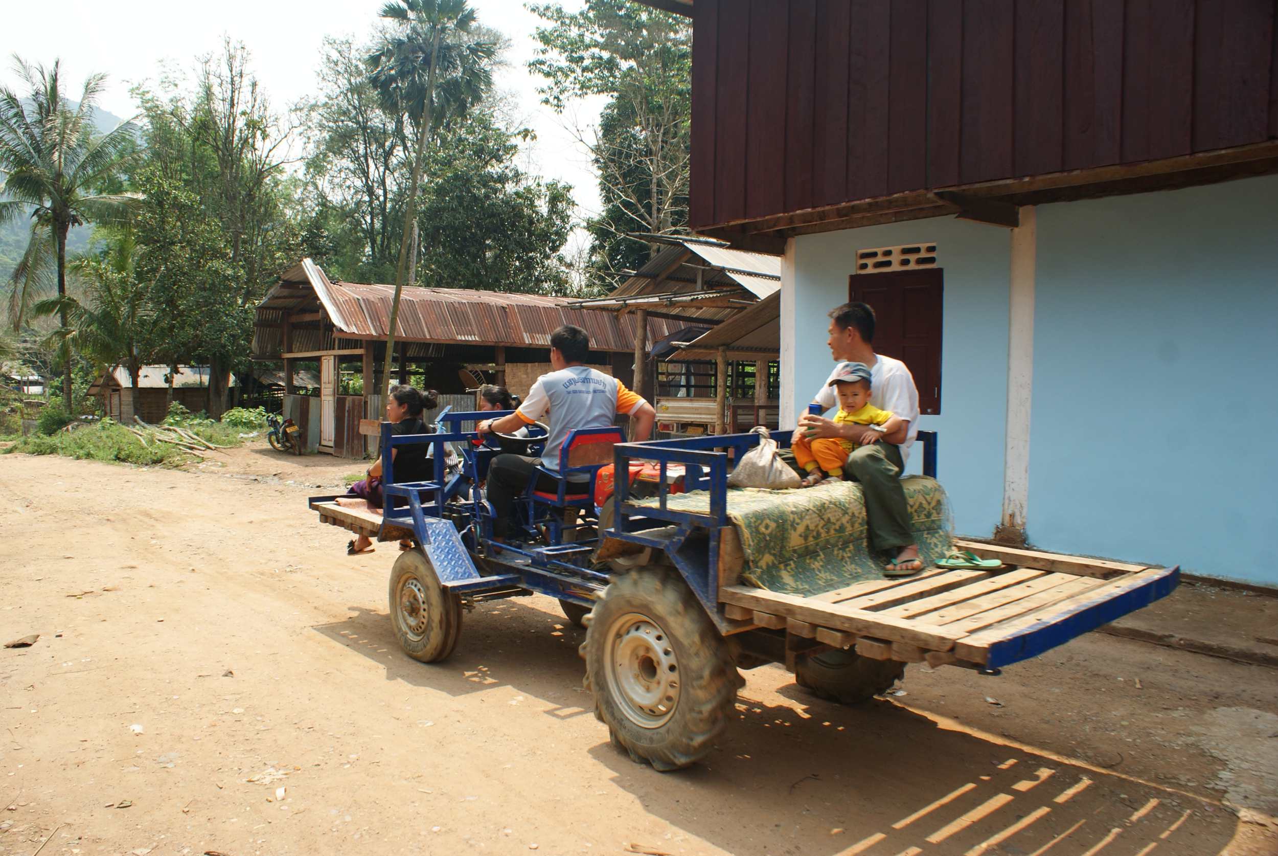 The Lao version of a tractor, used for transport between villages