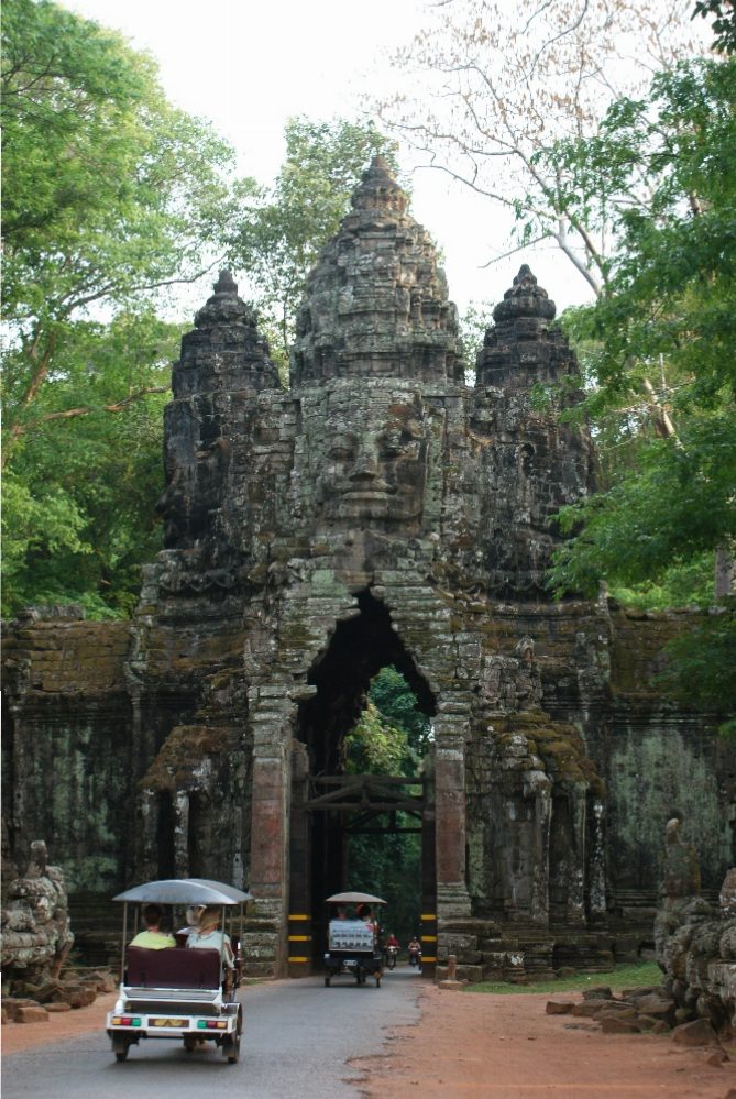 A gate leading to the ancient city of Angkor Thom