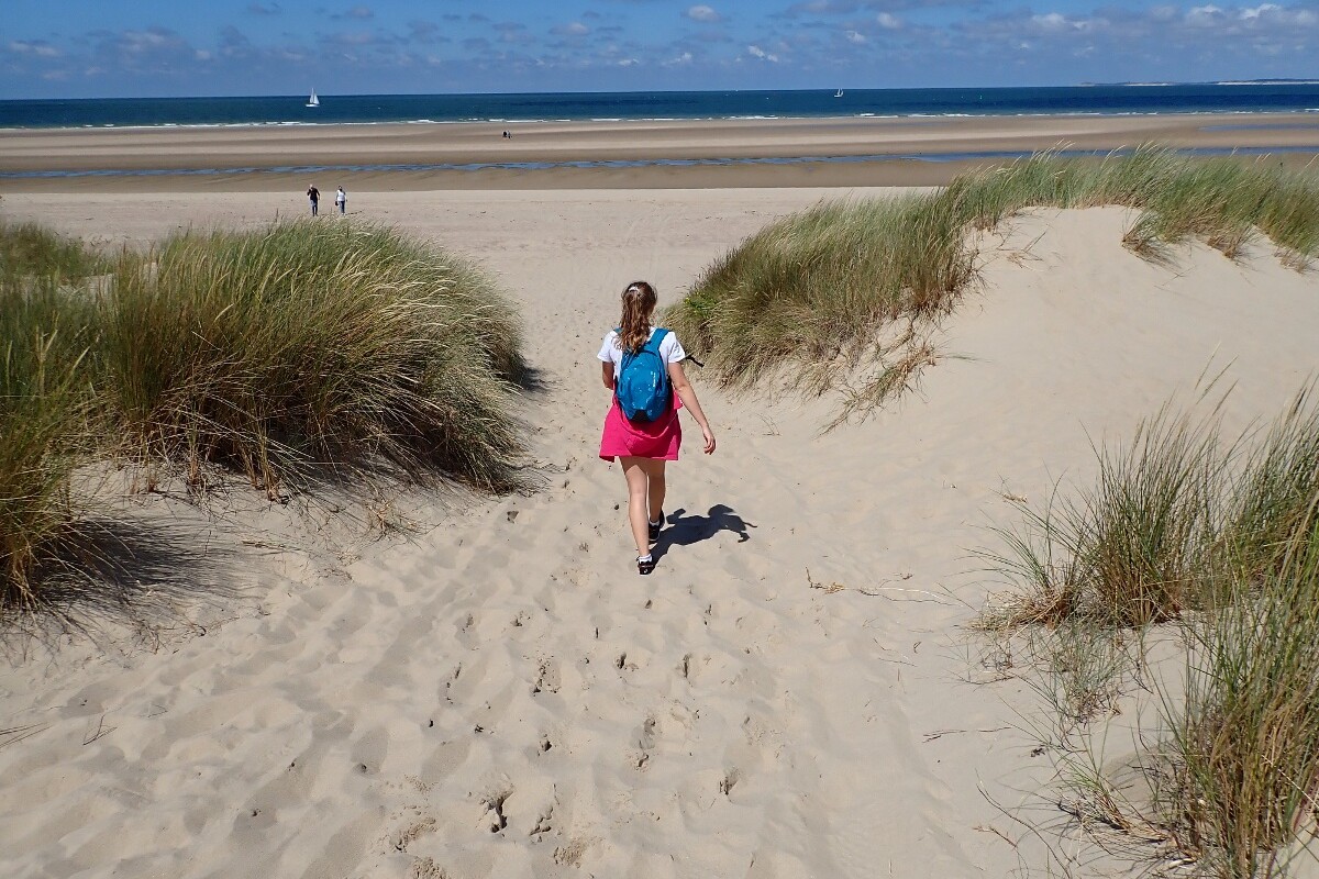 me walking through the dunes